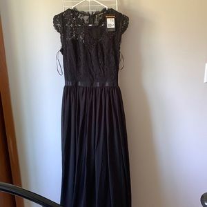 Long Black bridal dress used for weddings